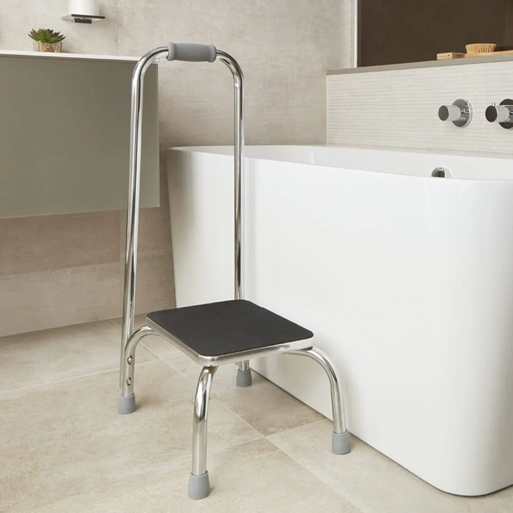 Bath Step Stool with Handrail