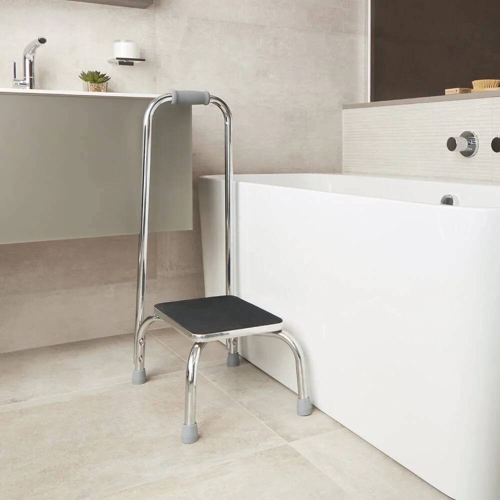 Bath Step Stool with Handrail - Image 2