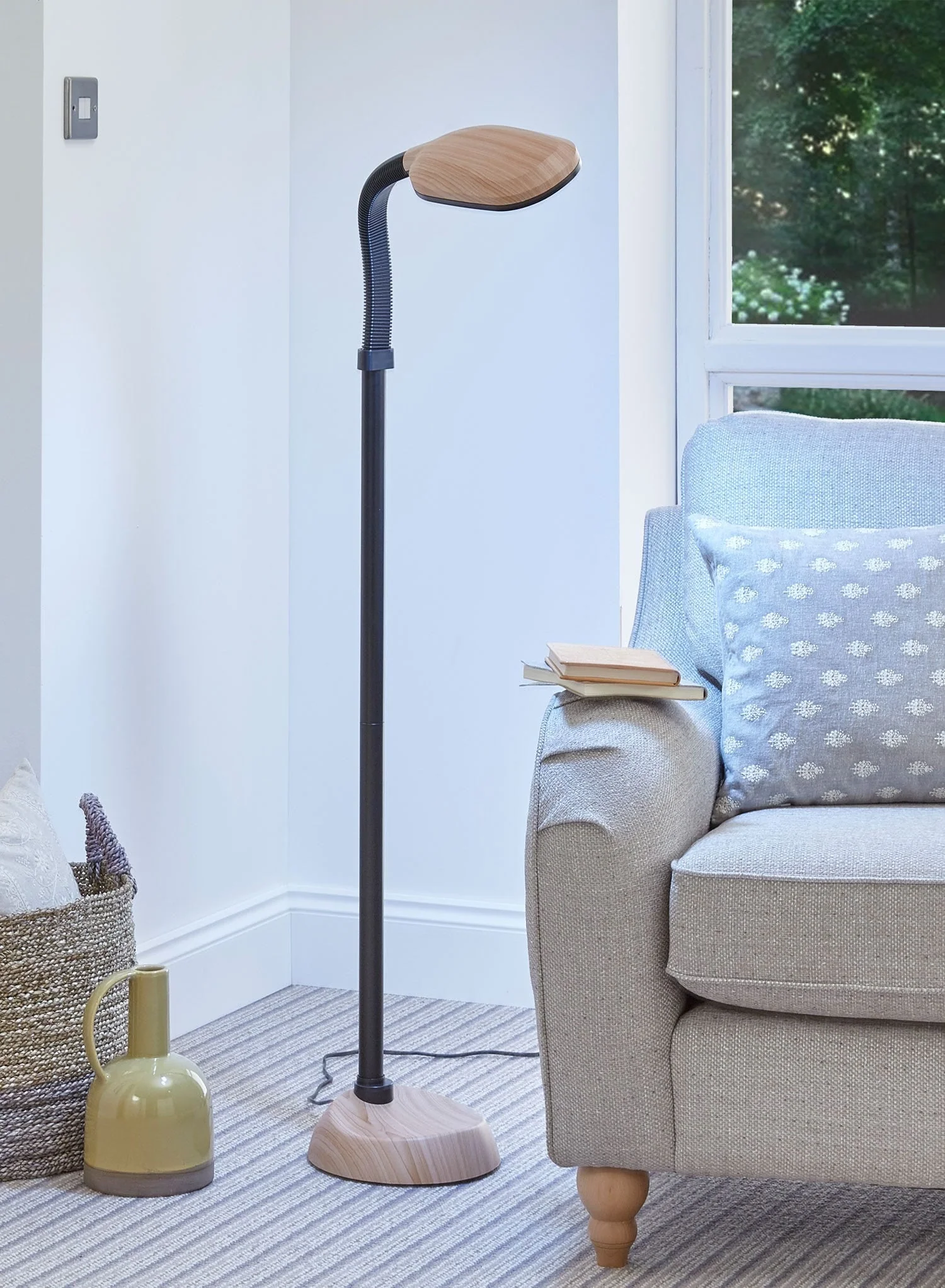 Beech Effect LED Floor Lamp - Image 3