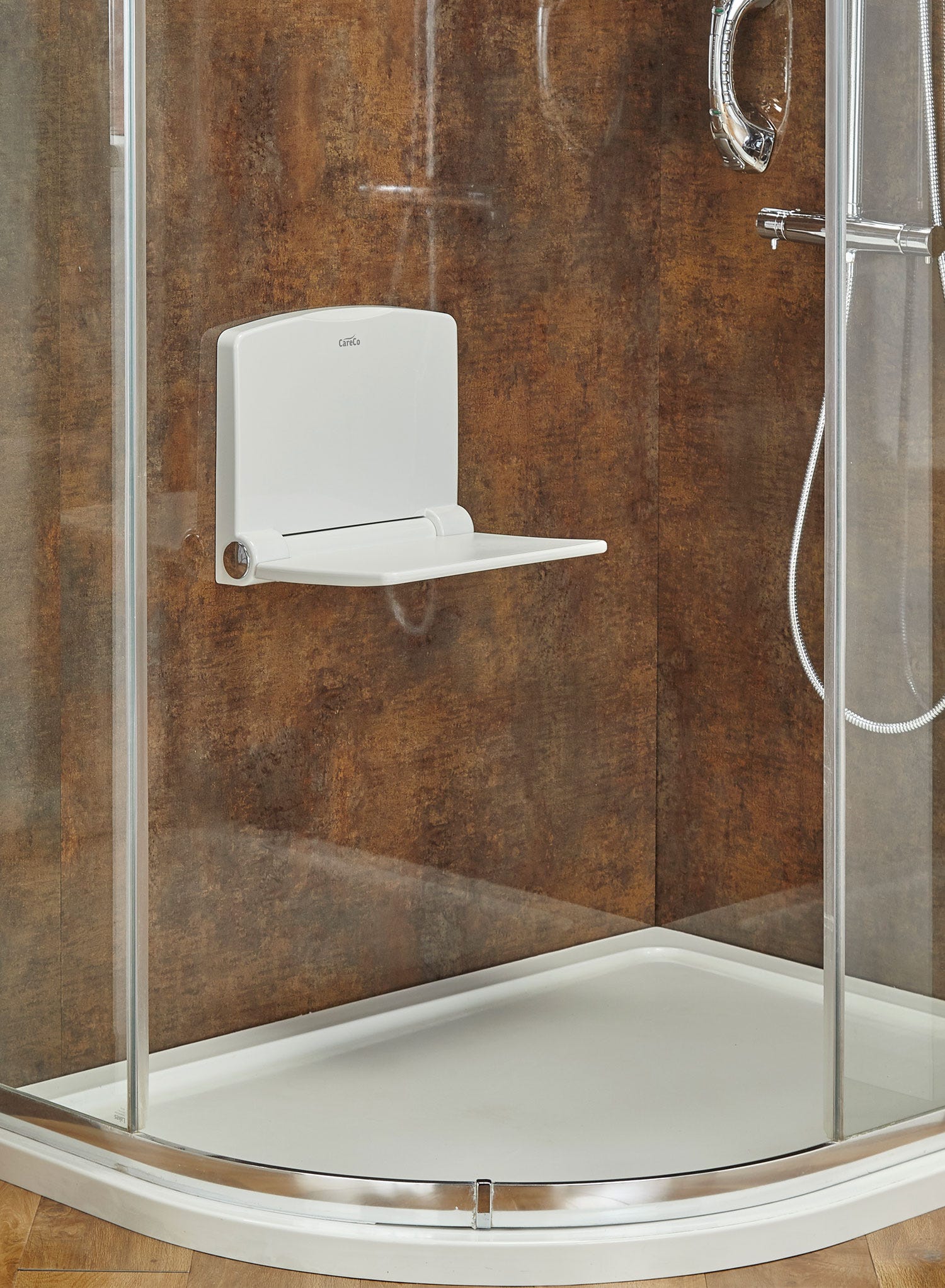 Chroma Wall Mounted Folding Shower Chair - Image 2