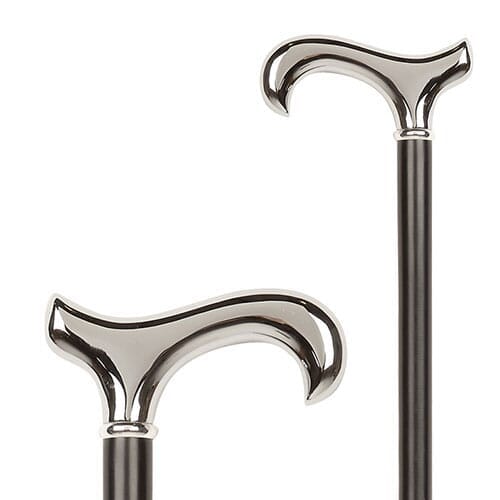 Chrome Derby Handle Walking Stick - Image 2
