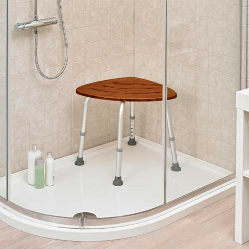 Deluxe Teak Bath Stool - Image 4