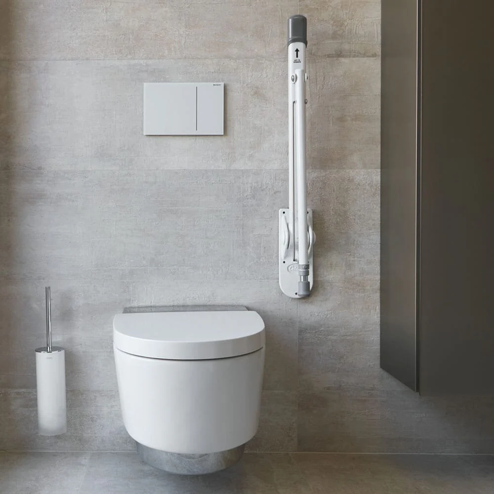 Drop Down Toilet Support Rail with Leg - Image 2