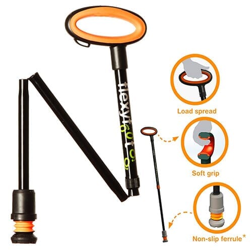 Easy Grip Flexyfoot Folding Walking Stick - Image 2