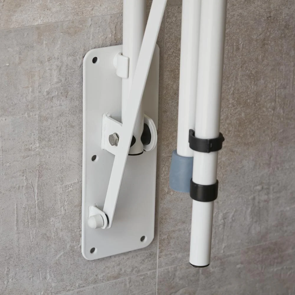 NRS Economy Drop Down Toilet Support Rail with Leg - Image 4