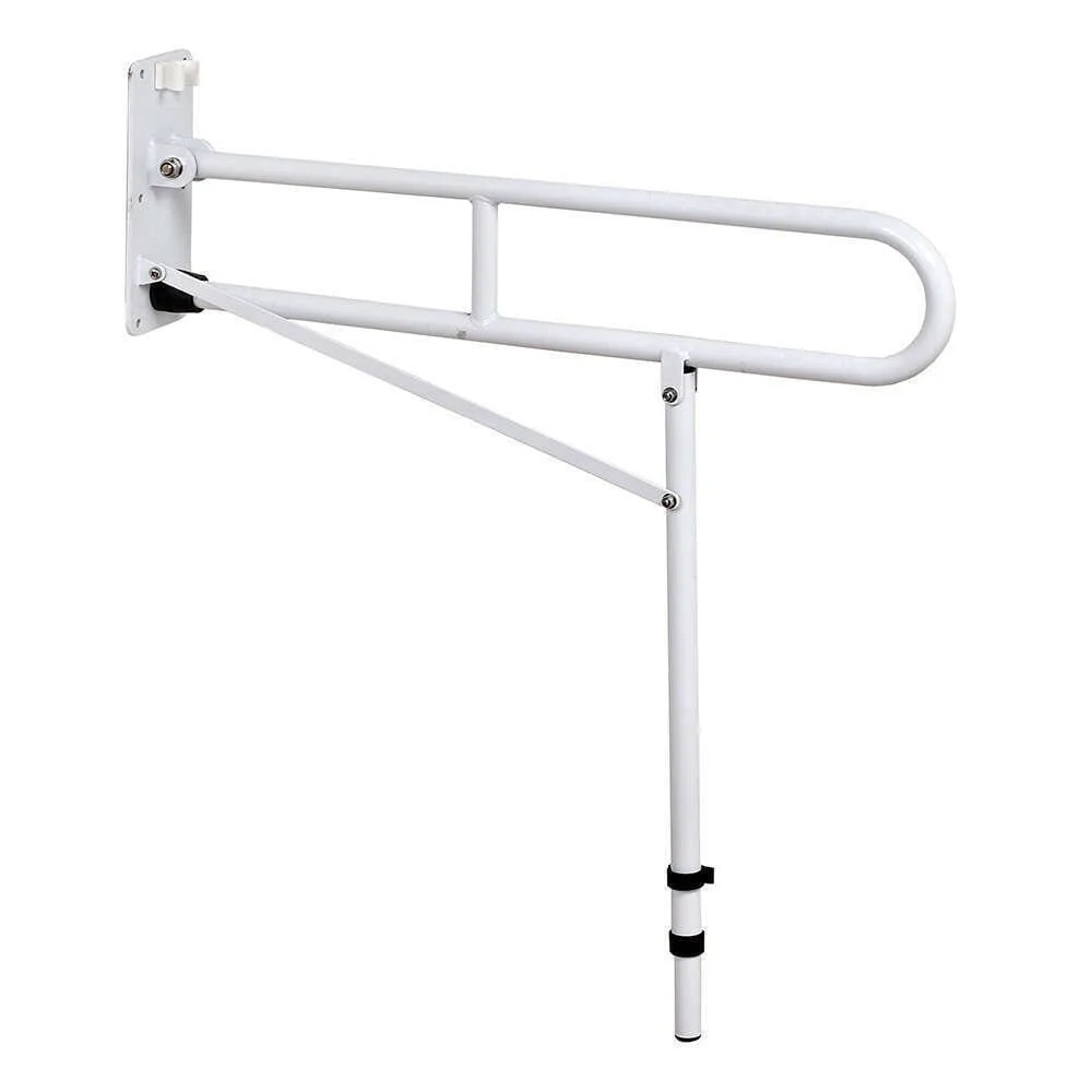 NRS Economy Drop Down Toilet Support Rail with Leg - Image 5