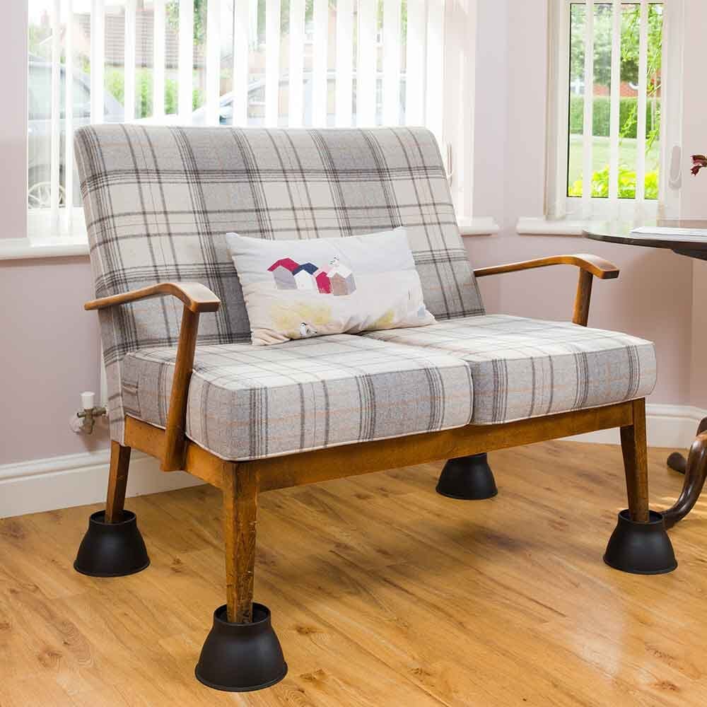Elephant Feet Furniture Raiser - Pack of 4 in Black - Image 2