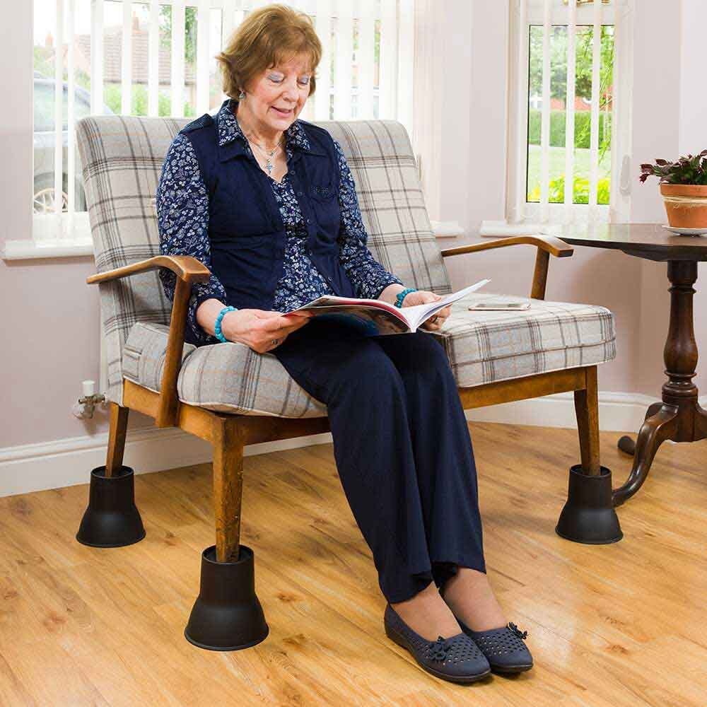 Elephant Feet Furniture Raiser - Pack of 4 in Black - Image 5