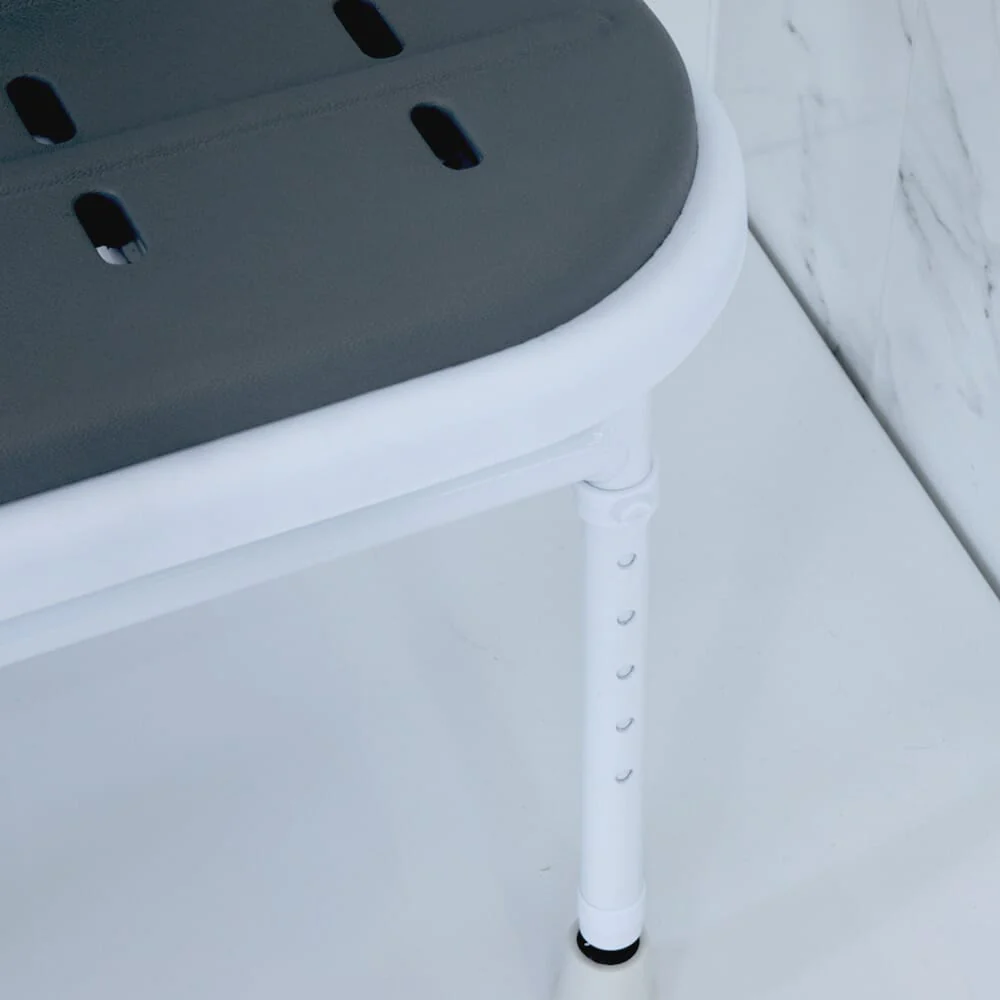 NRS Folding Shower Seat with Legs, Padded Seat, Back, and Arms - Image 4