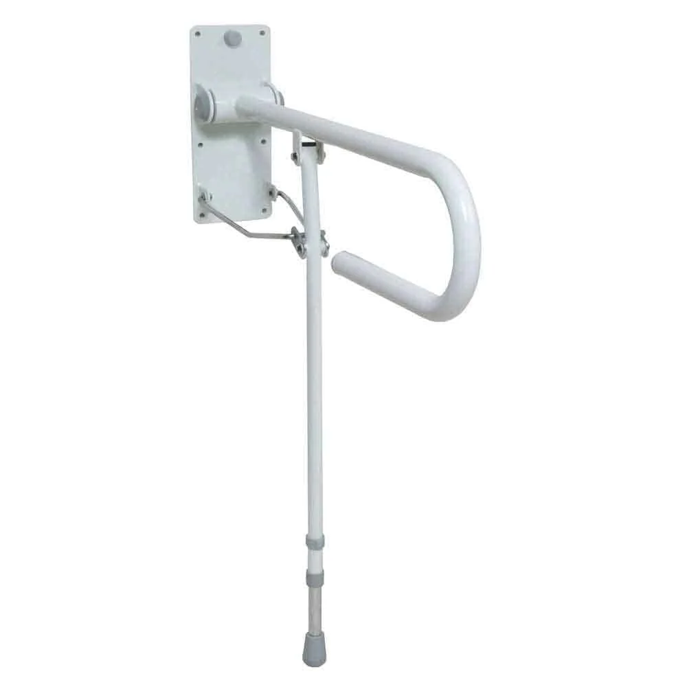 NRS Folding Toilet Support Rail With Leg - Image 2
