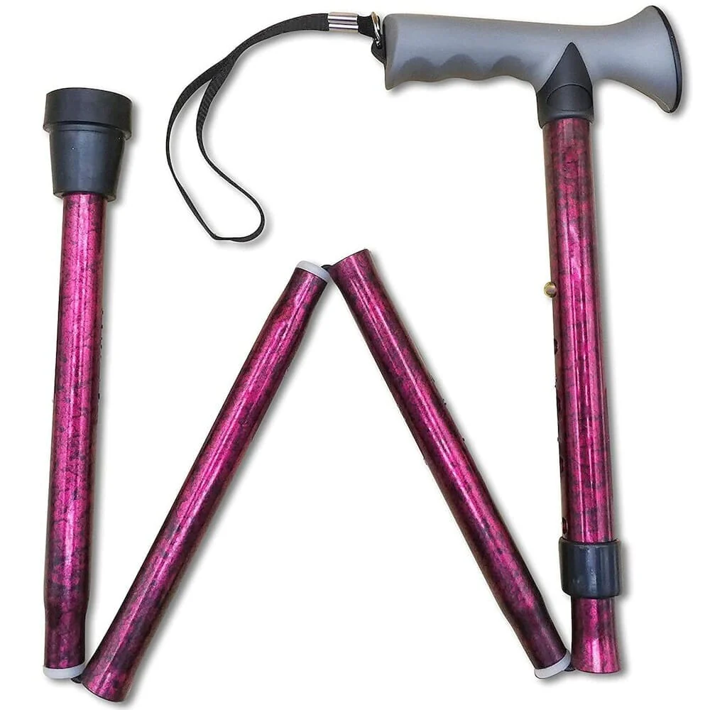 Gel Handle Folding Walking Stick - Image 2