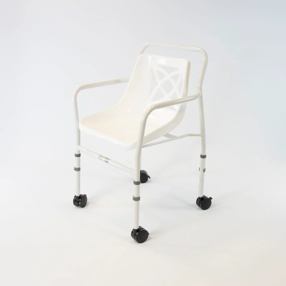 NRS Height Adjustable Economy Mobile Shower Chair - Image 2