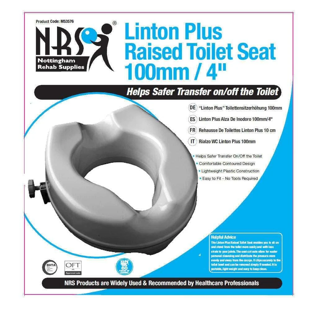 NRS Linton Plus Raised Toilet Seat - 50mm - Image 6