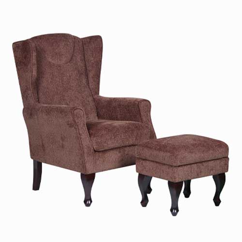 Mulberry Fireside Chair with Footstool - Image 8