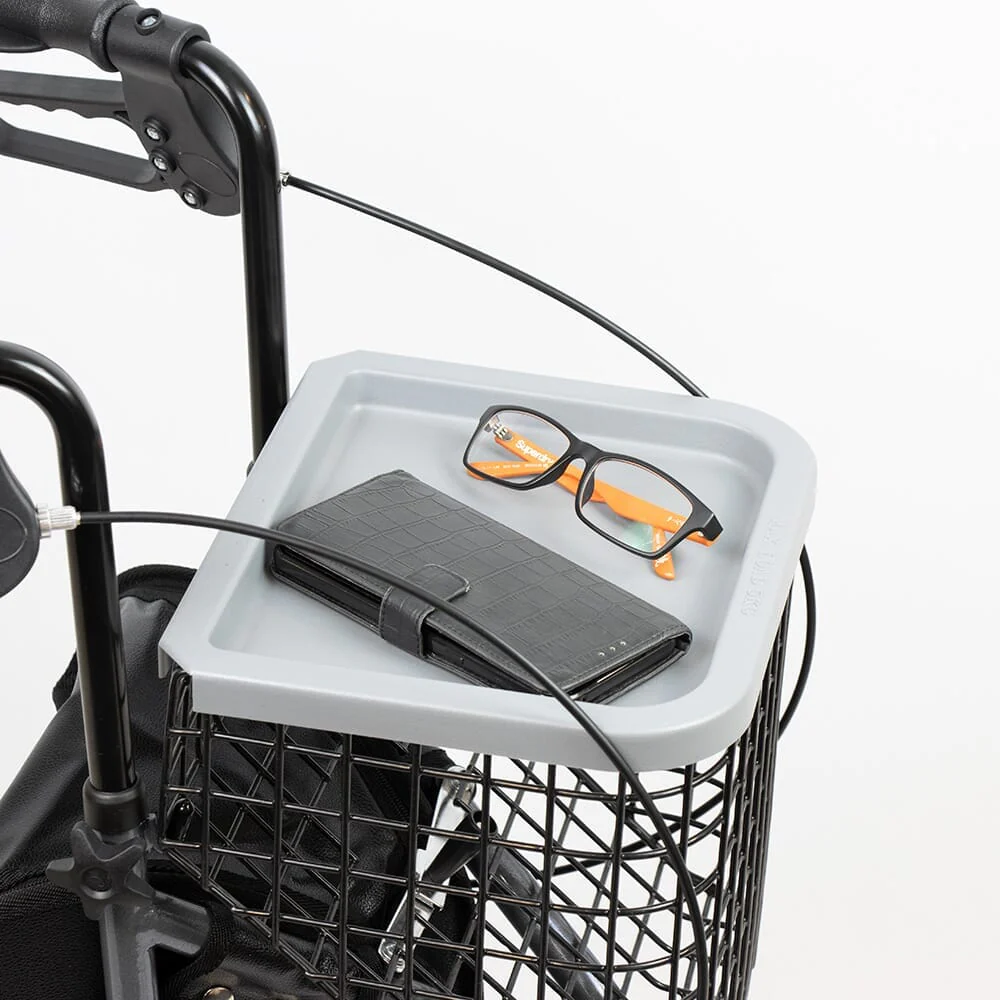 NRS 3 Wheel Steel Rollator with Basket & Tray - Image 11