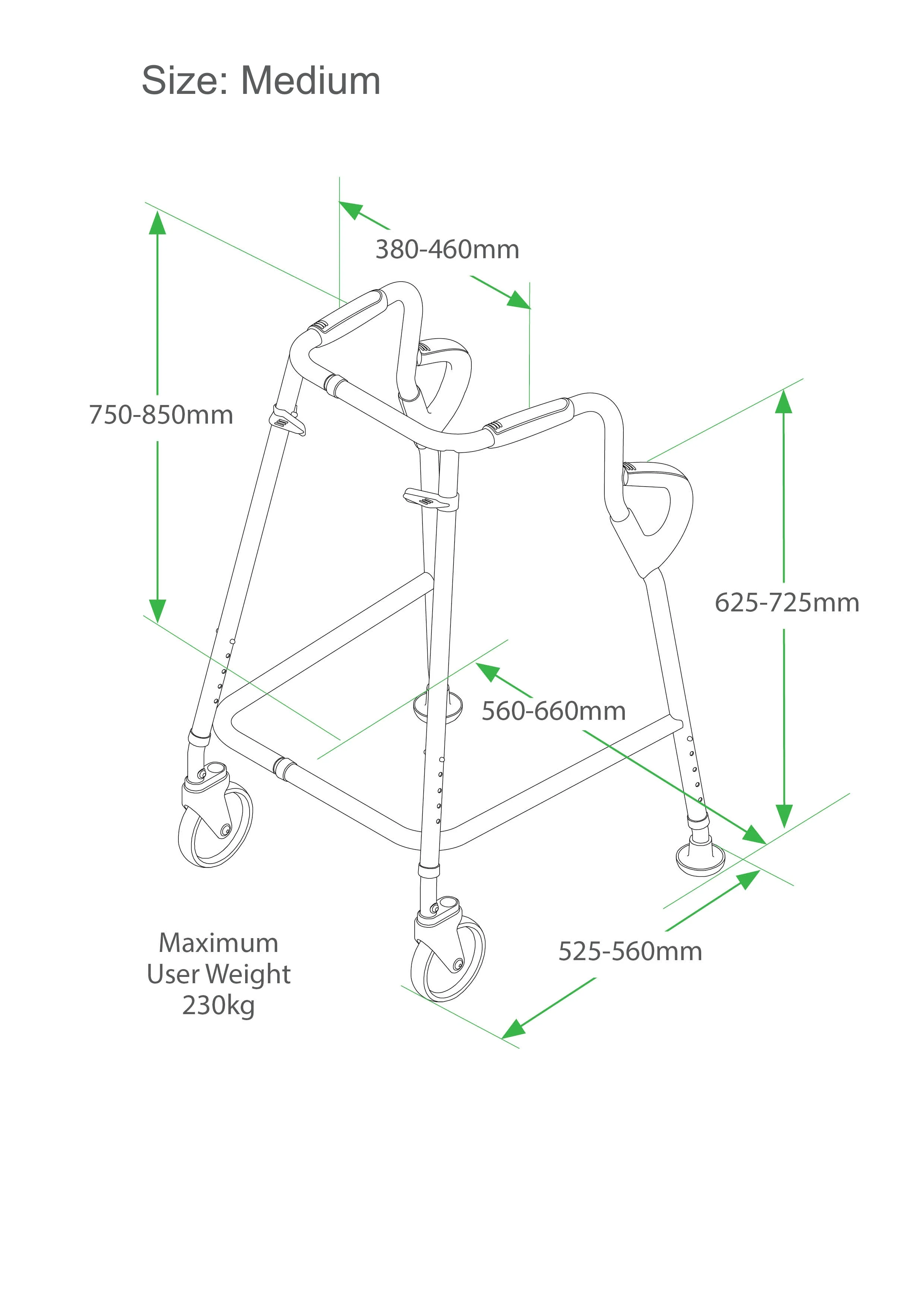 NRS Walk Safe® Walking Frame - Image 8
