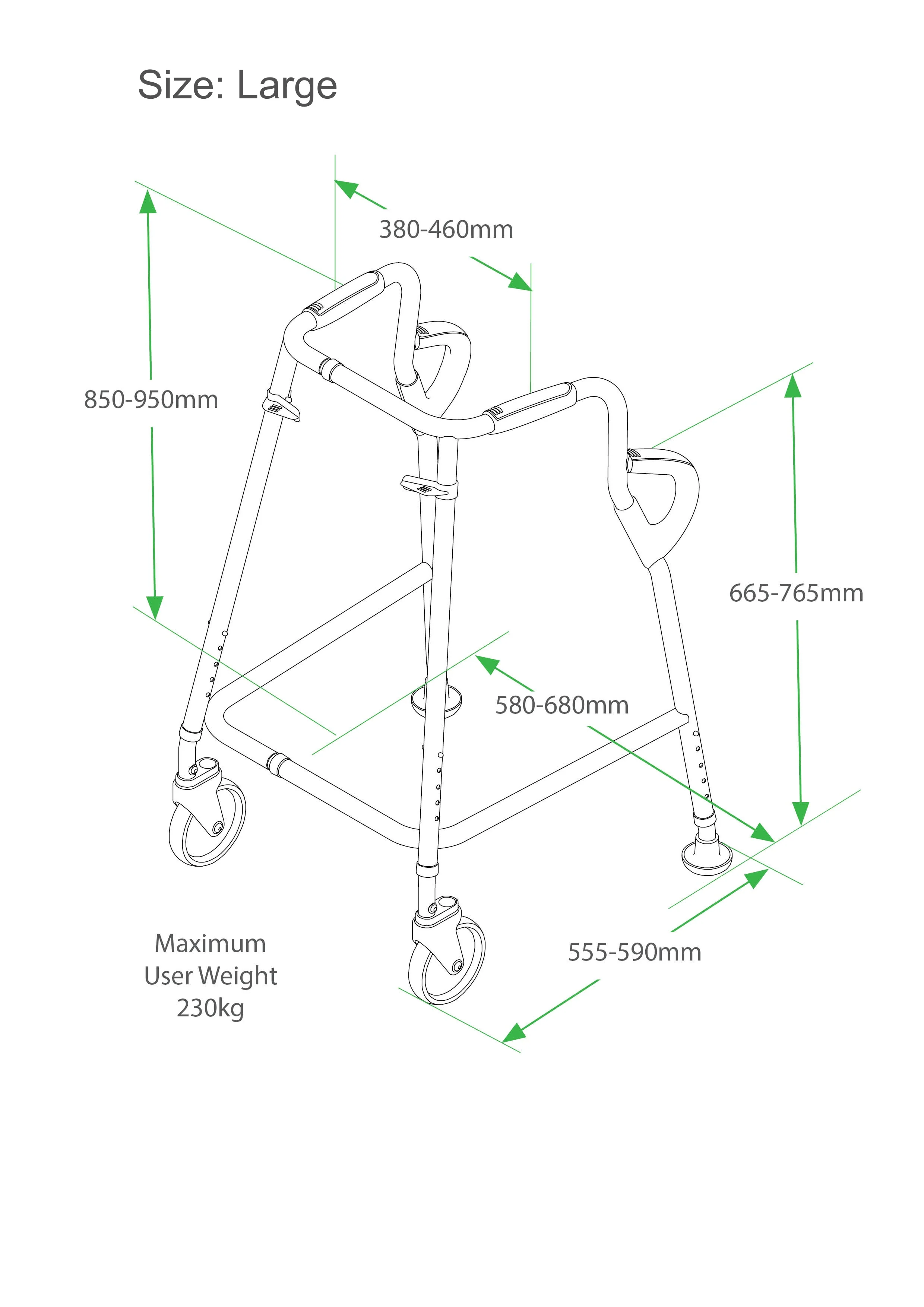NRS Walk Safe® Walking Frame - Image 9
