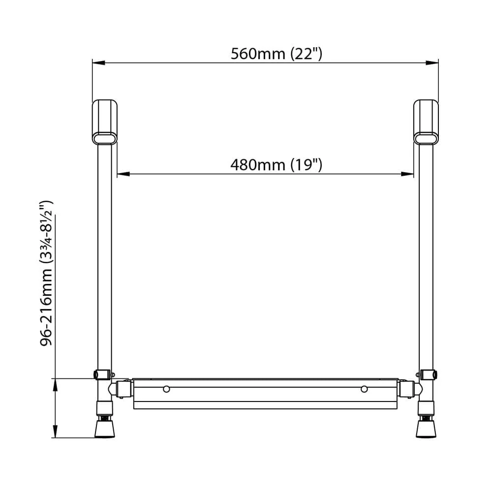 NRS Nuvo Petite Toilet Platform With Handrails - Image 4