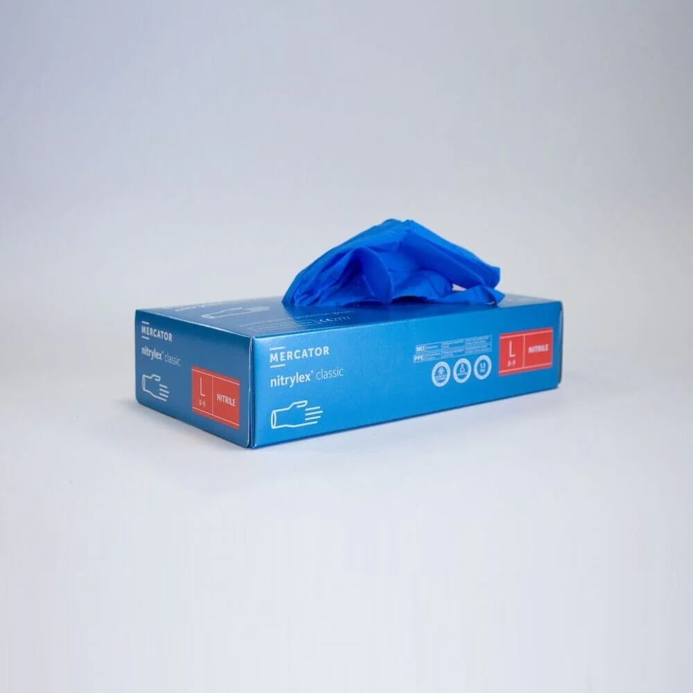 Powder Free Blue Disposable Nitrile Gloves - Image 3