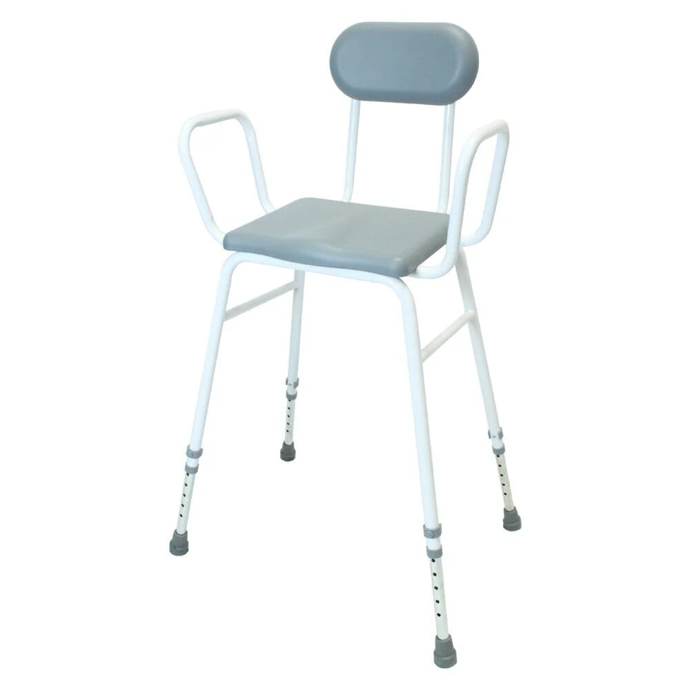 NRS PU Moulded Perching Stool (with Arms + Padded Back) - Image 4
