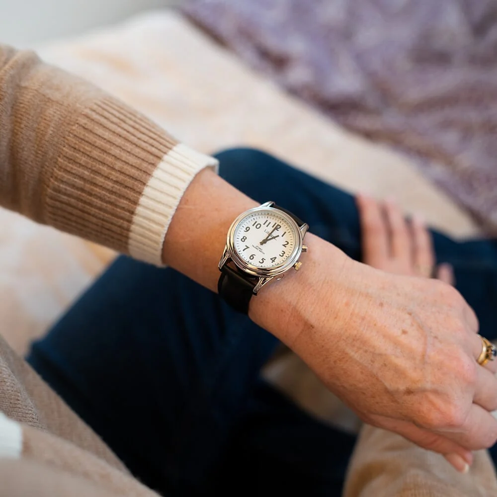 Ladies Talking Atomic Watch with Leather Strap - Image 2