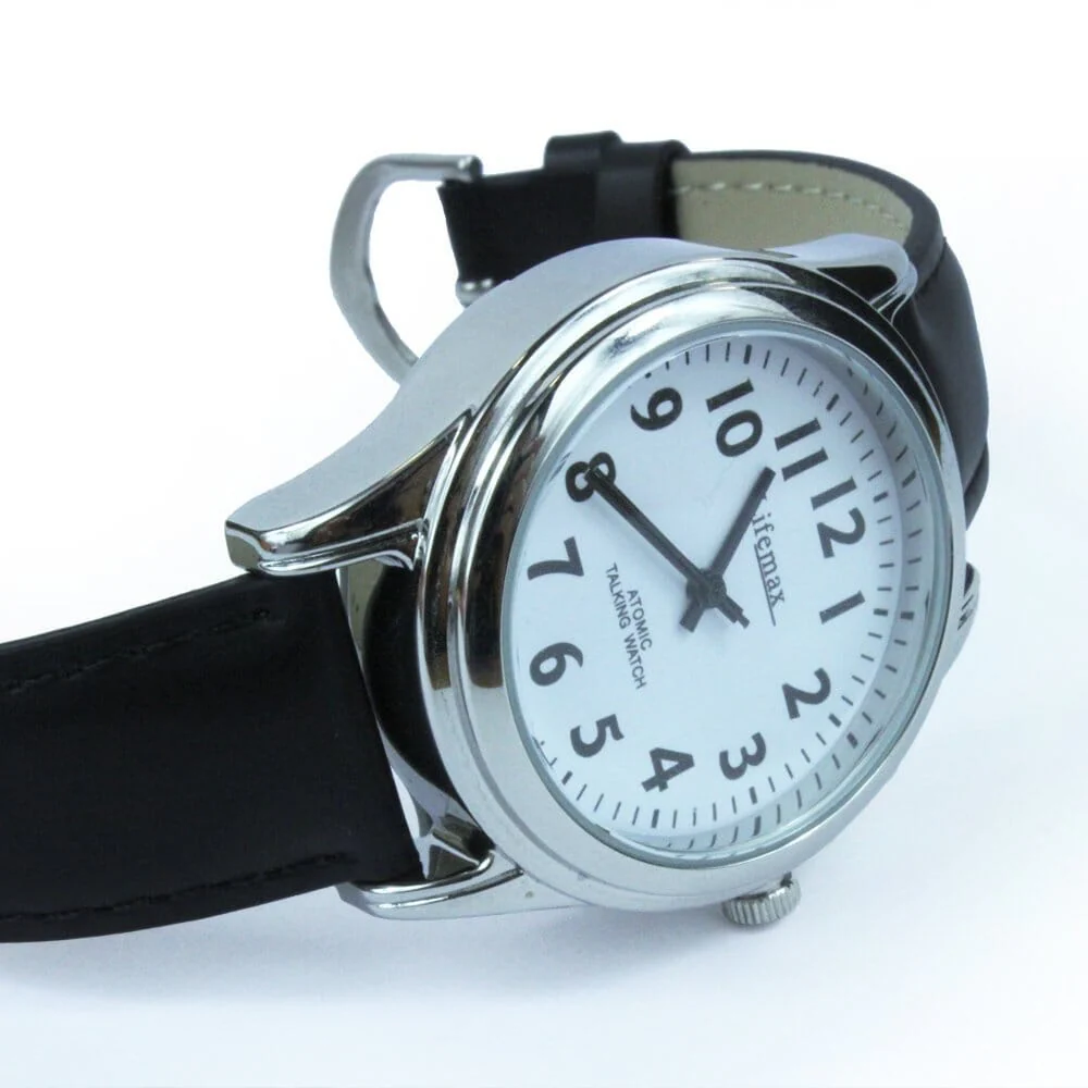 Ladies Talking Atomic Watch with Leather Strap - Image 3