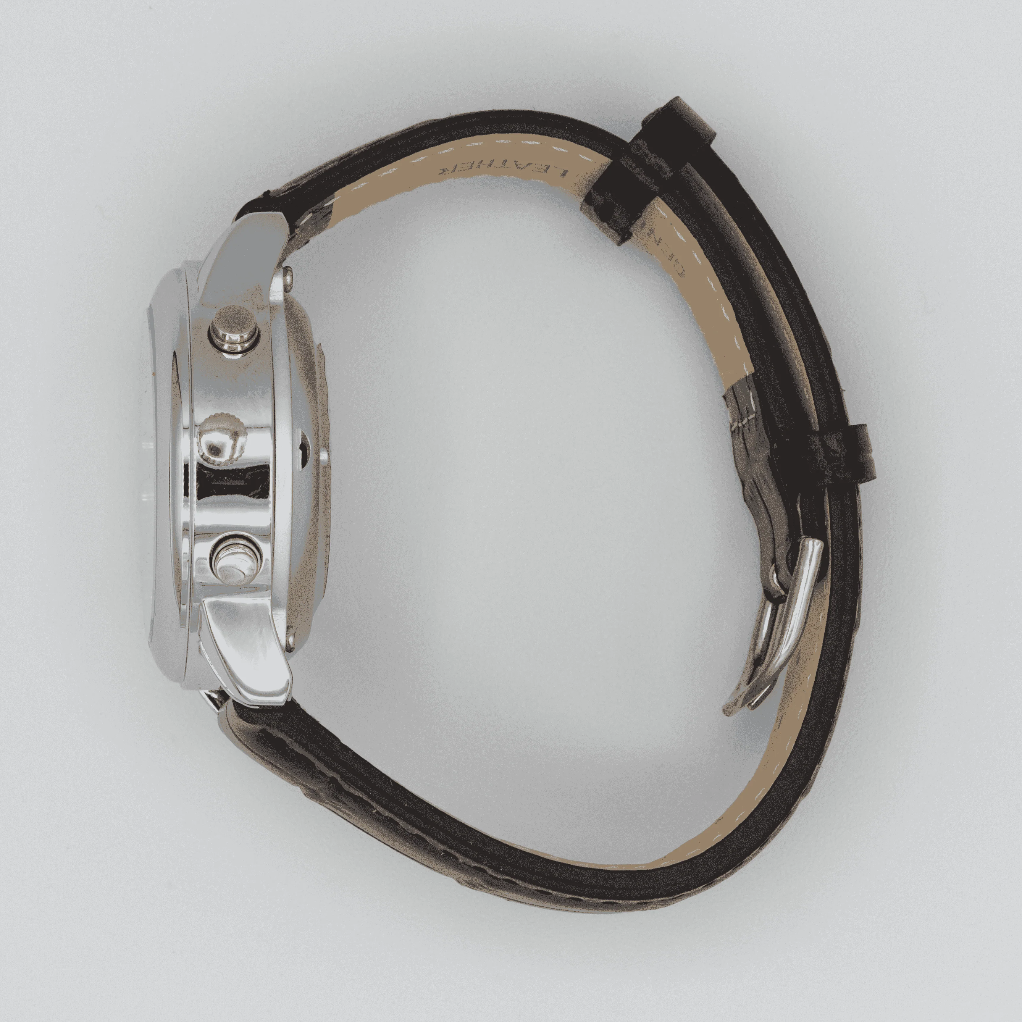 Lifemax Gents Talking Atomic Watch with Leather Strap - Image 4
