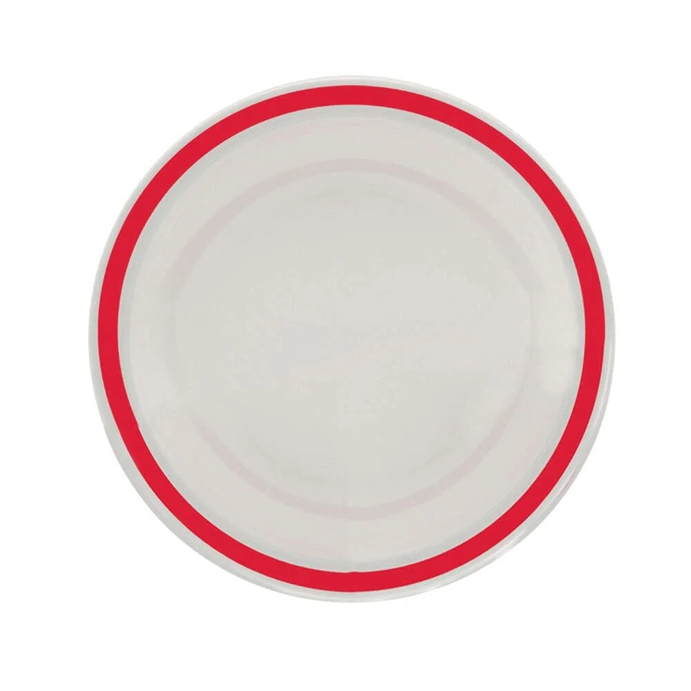 Red Rimmed Plate