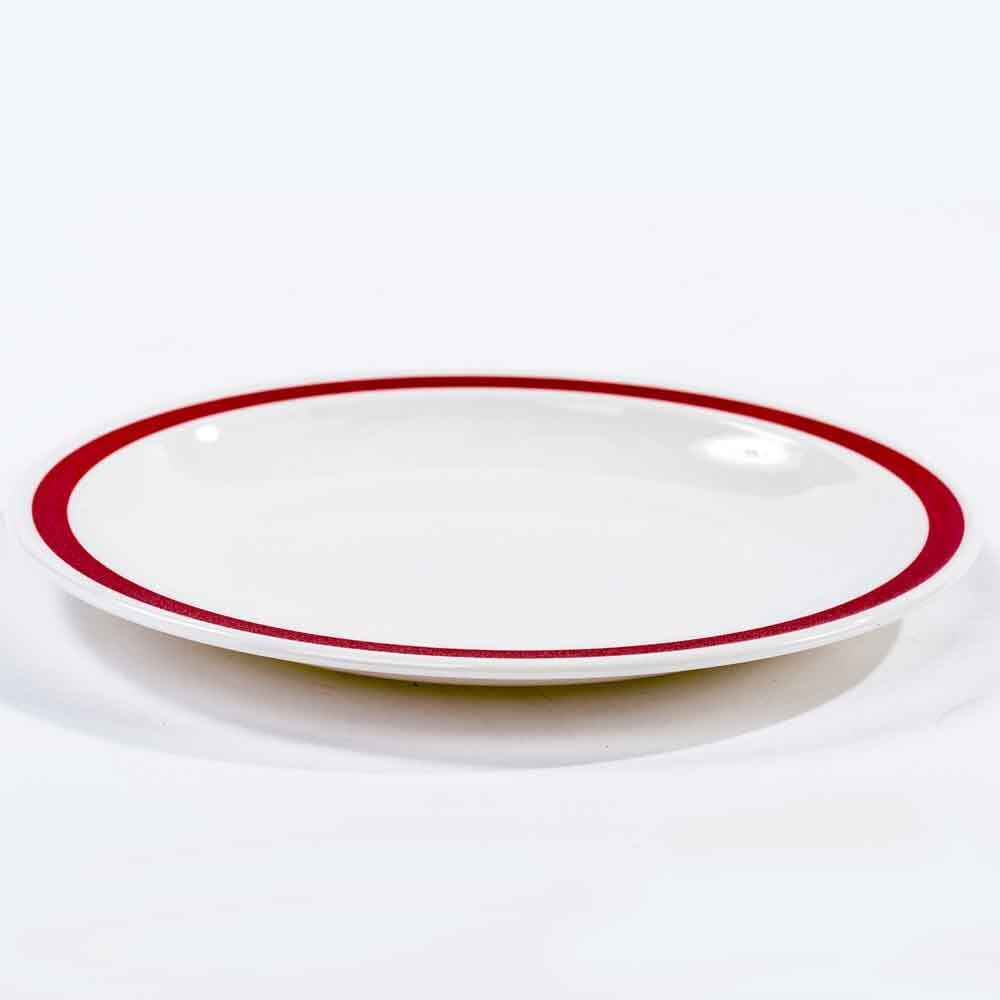 Red Rimmed Plate - Image 2