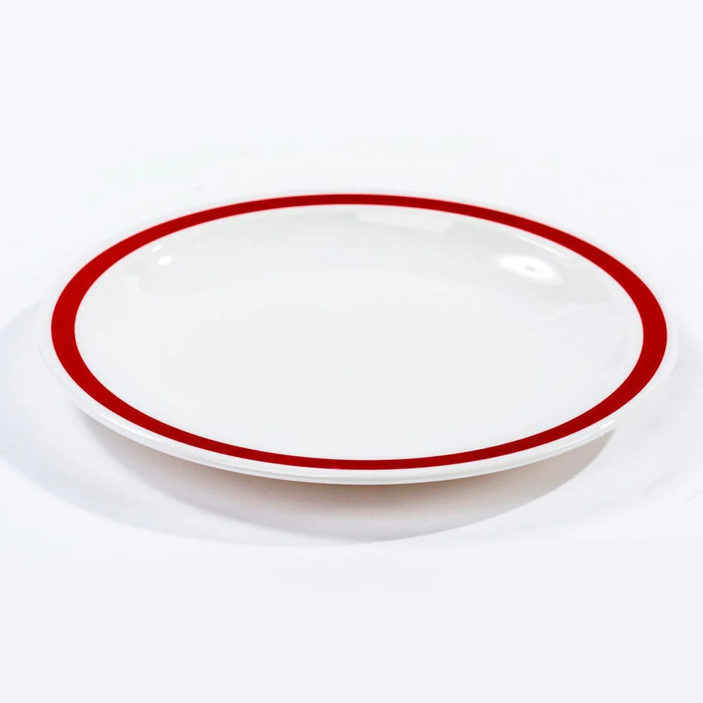 Red Rimmed Plate - Image 5