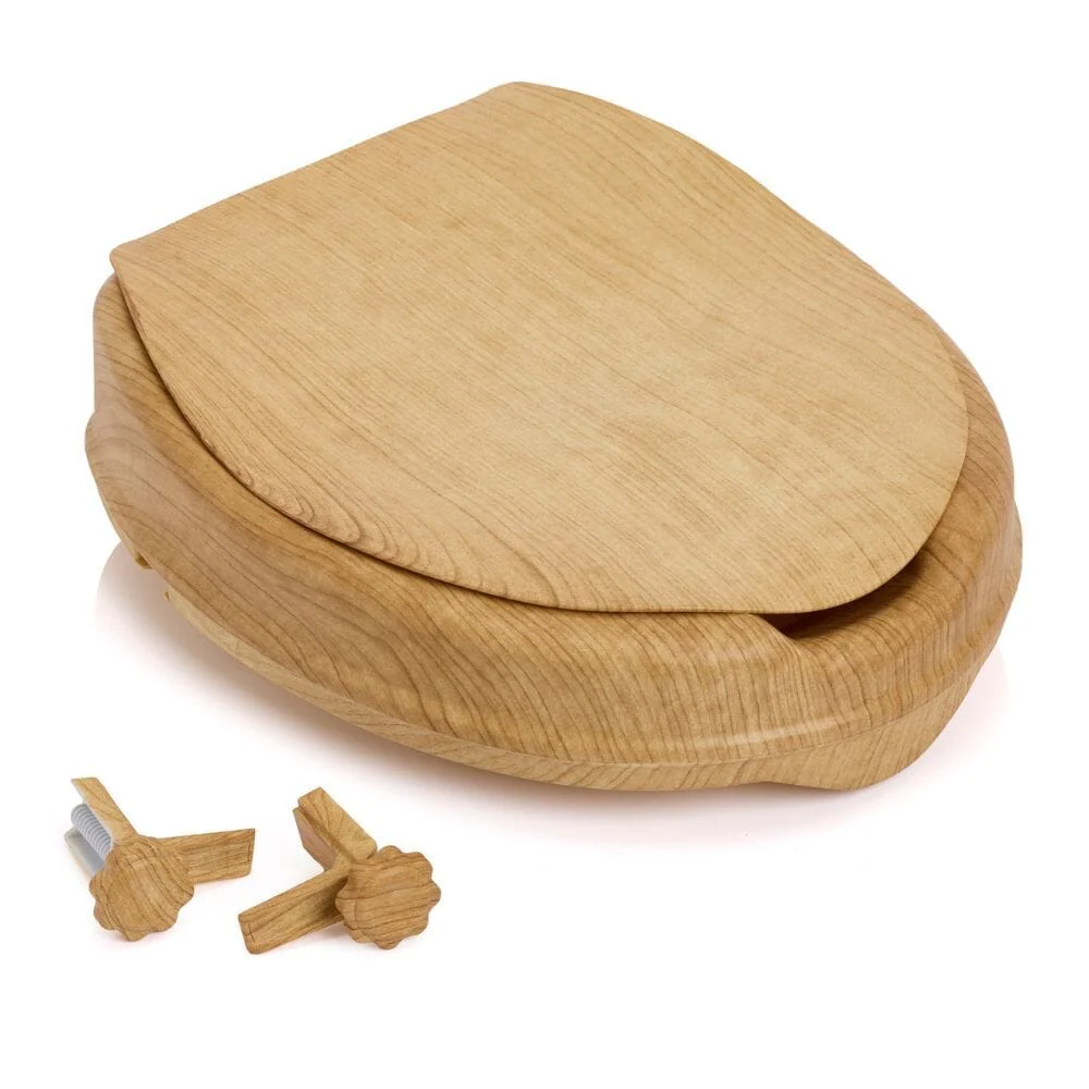 Sanctuary Oak Effect Raised Toilet Seat With Lid - Image 13