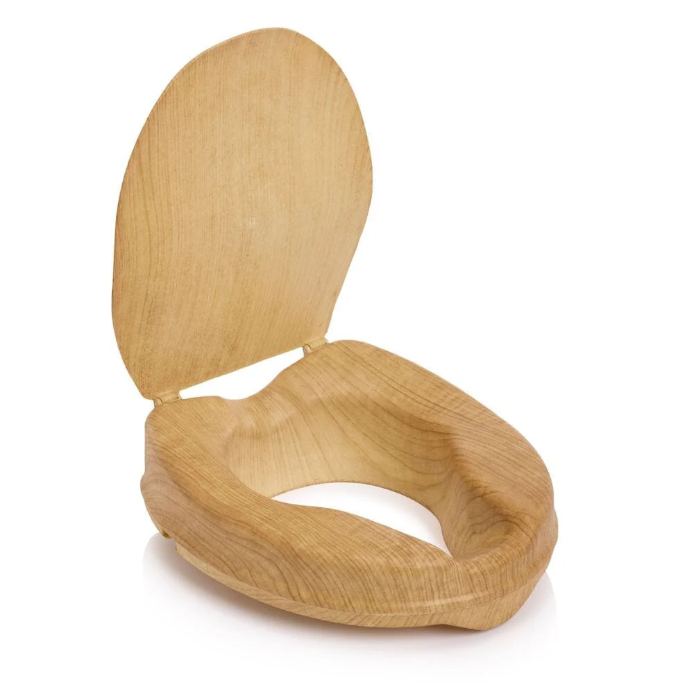 Sanctuary Oak Effect Raised Toilet Seat With Lid - Image 15