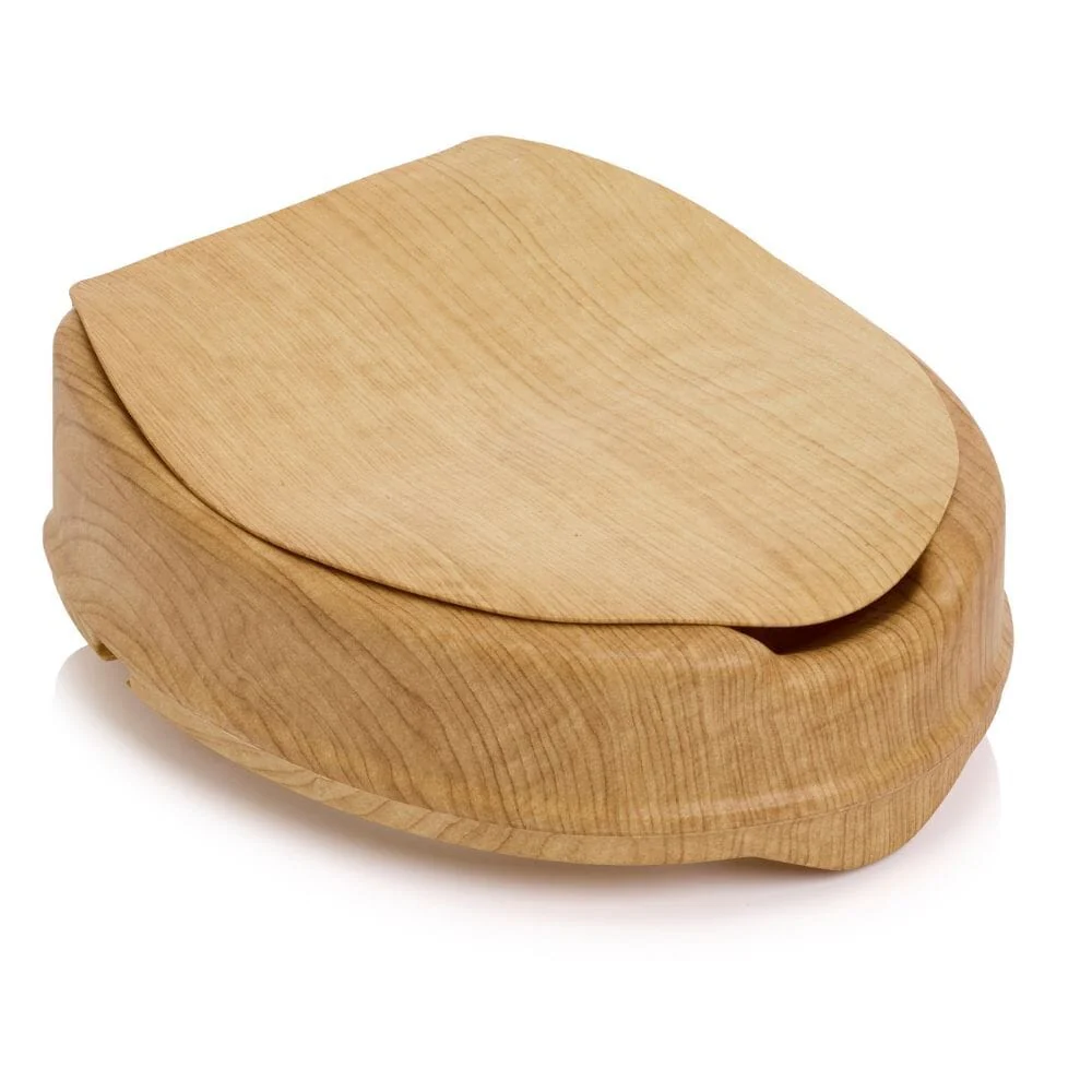 Sanctuary Oak Effect Raised Toilet Seat With Lid - Image 7