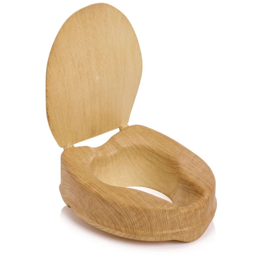 Sanctuary Oak Effect Raised Toilet Seat With Lid - Image 8