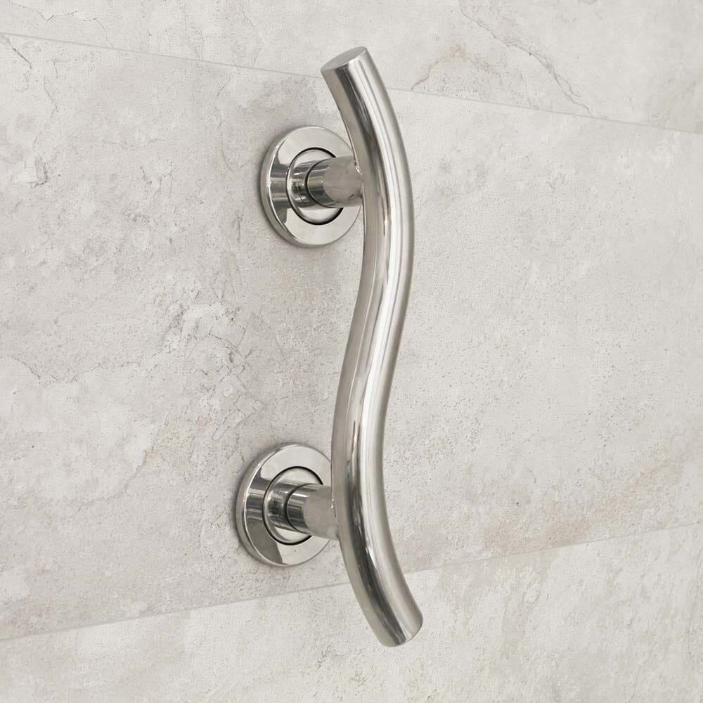 NRS Spa Stainless Steel Curved Grab Rail - 350mm