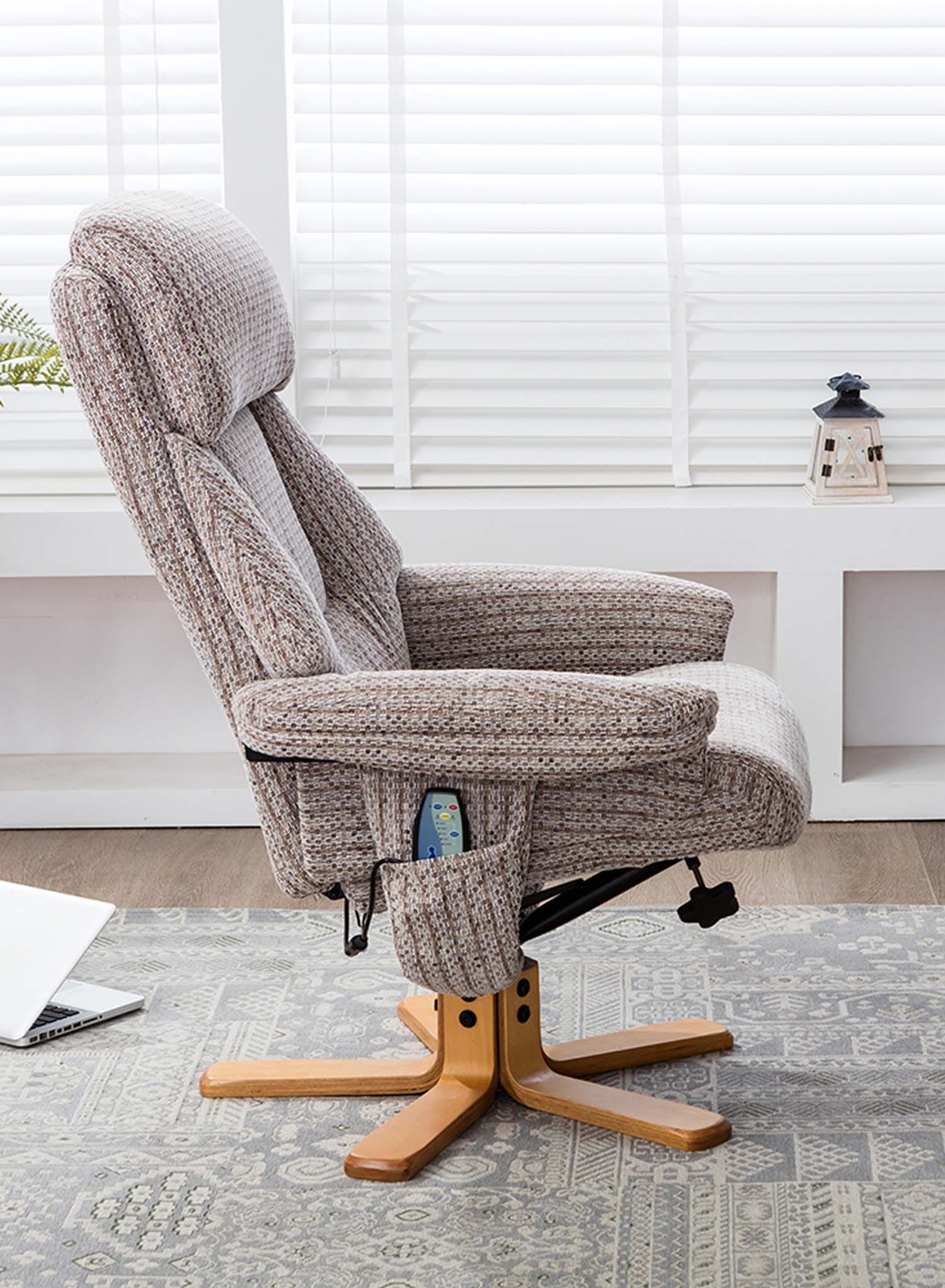 Trieste Heat and Massage Swivel Recliner - Image 8