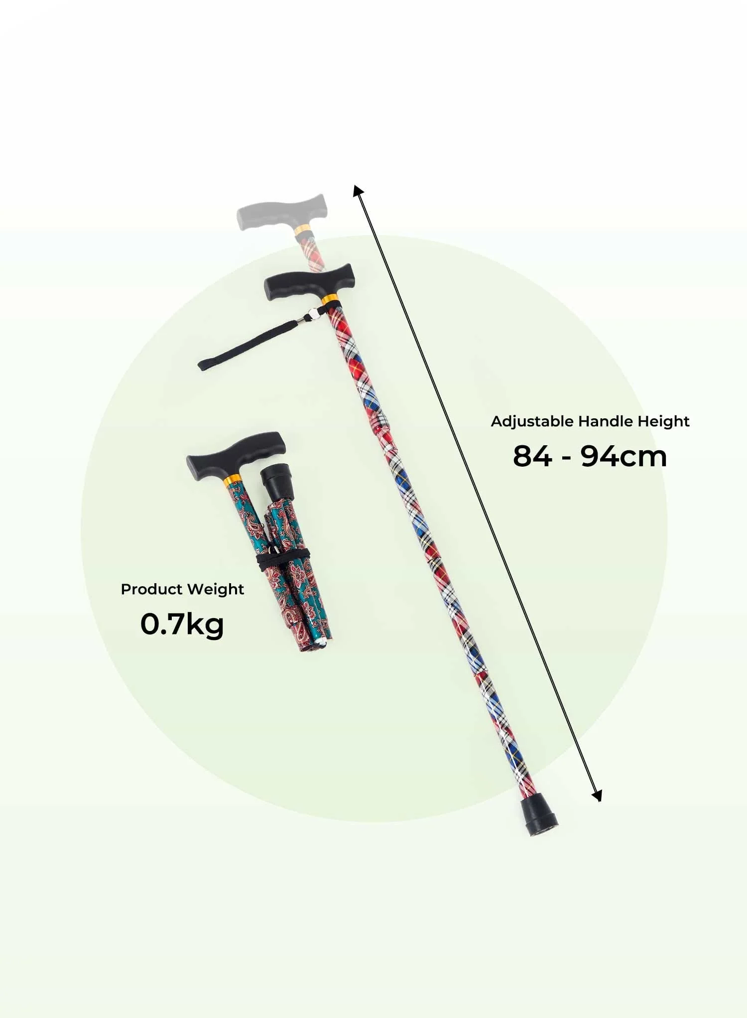 Vitality Folding Walking Stick - Image 23