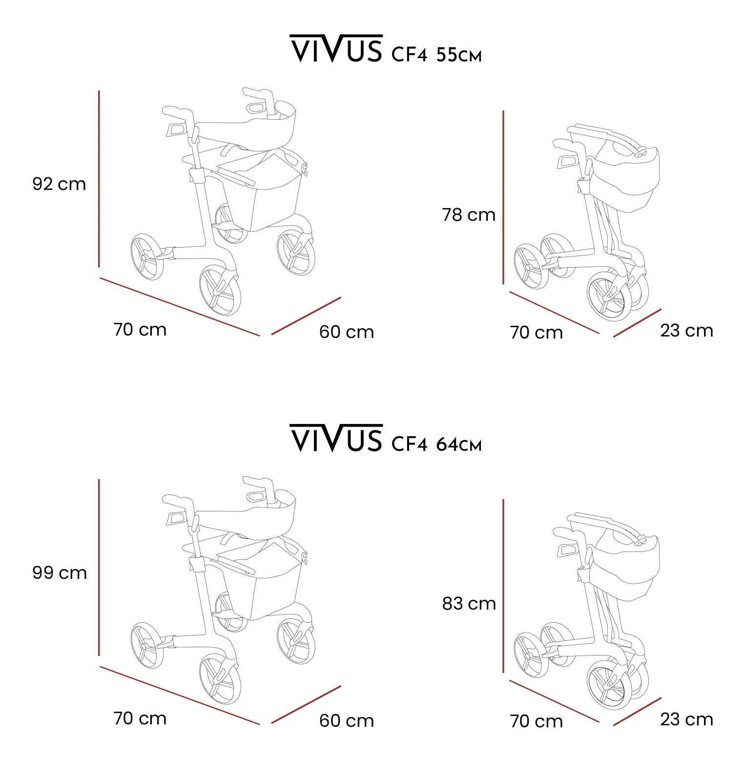 Vivus Carbon Fibre Rollator - Image 4