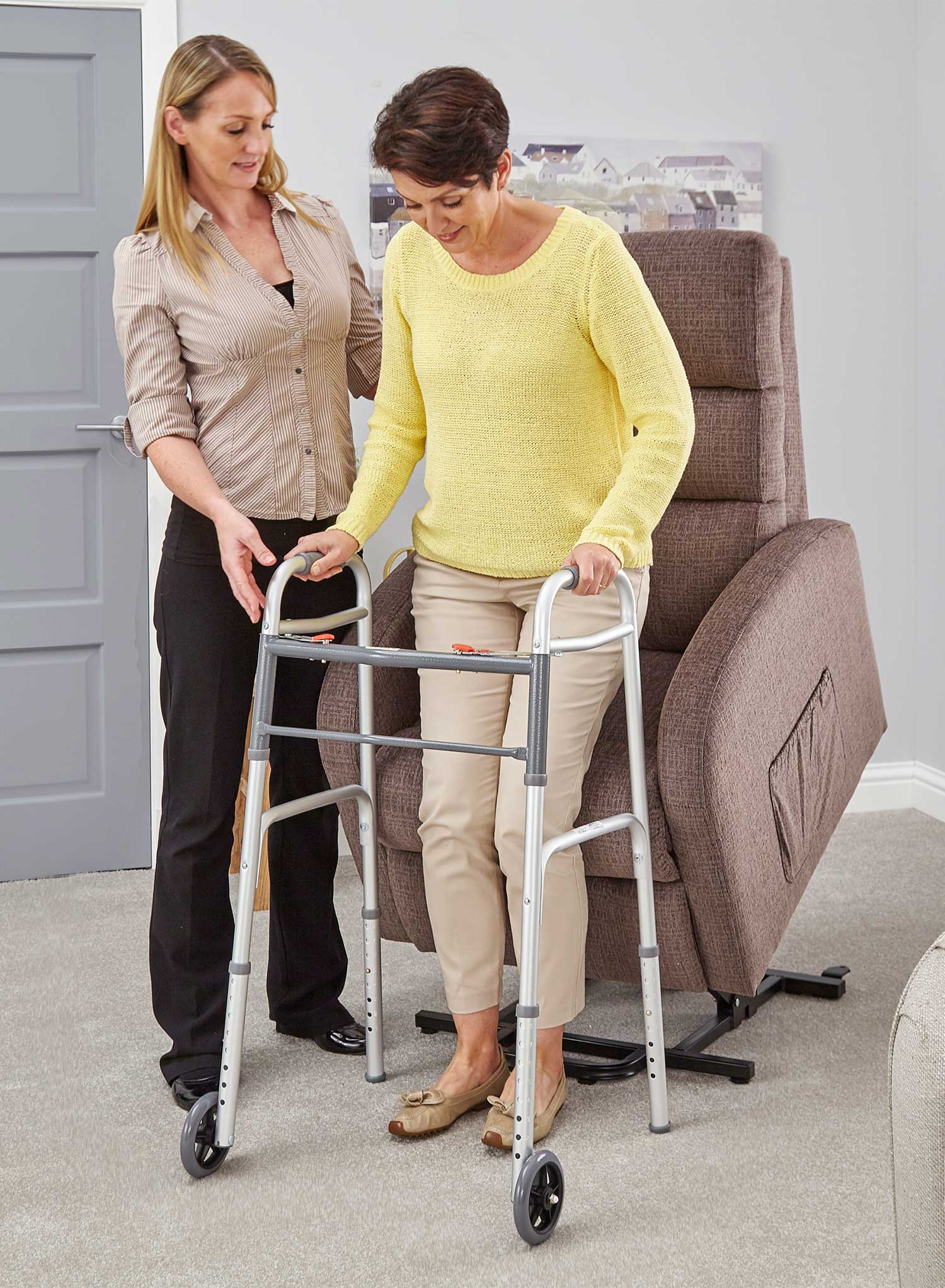 Zimma Folding Walker with Wheels - Image 4